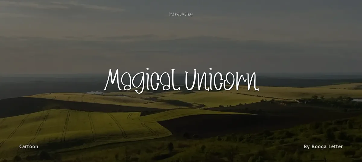 Magical Unicorn font preview