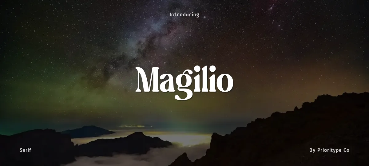 Magilio font preview