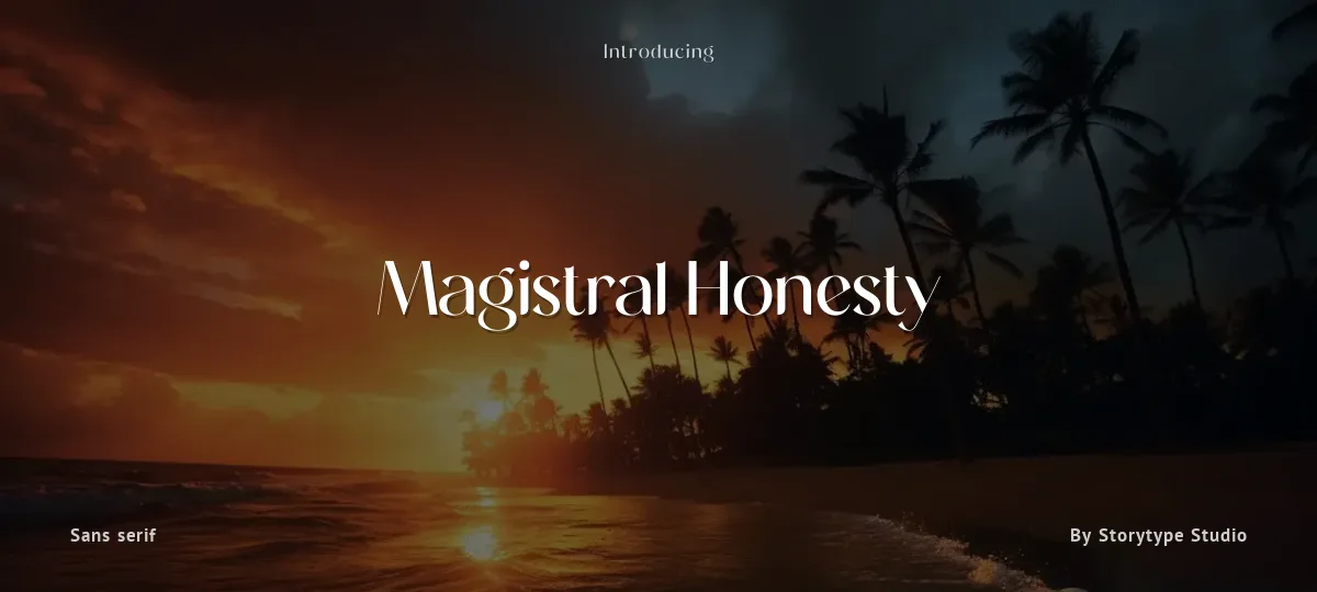 Magistral Honesty font preview