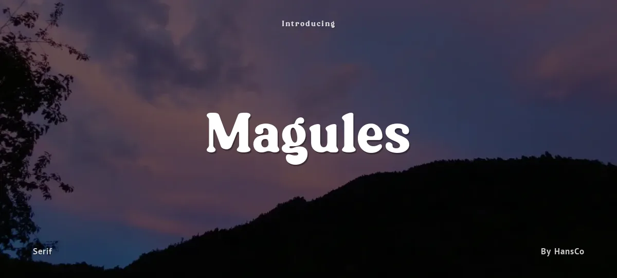 Magules font preview