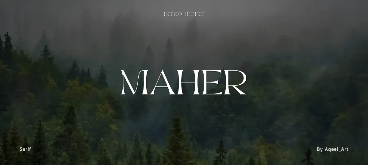 Maher font preview