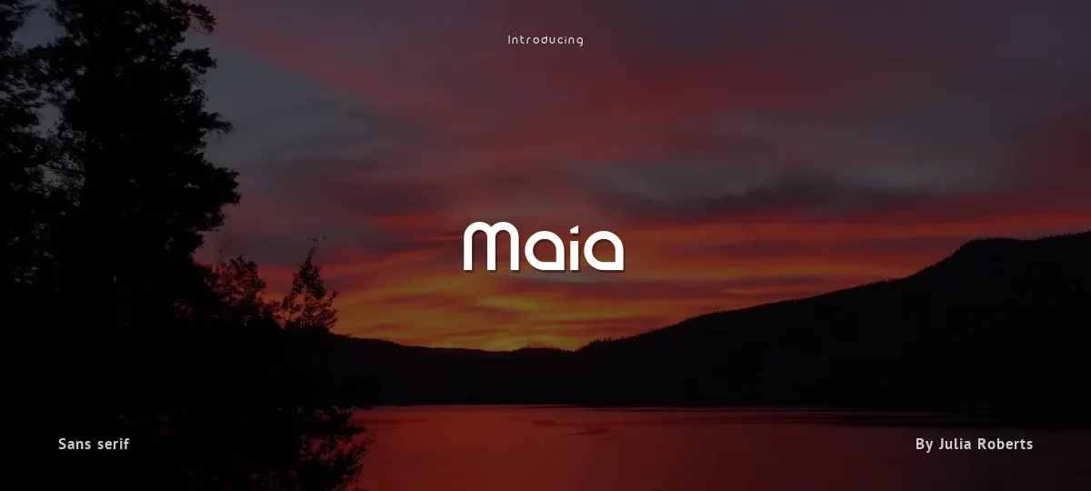 Maia font preview