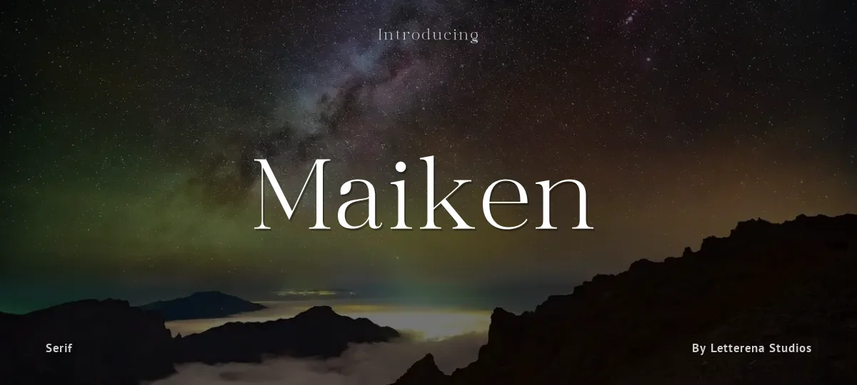 Maiken font preview