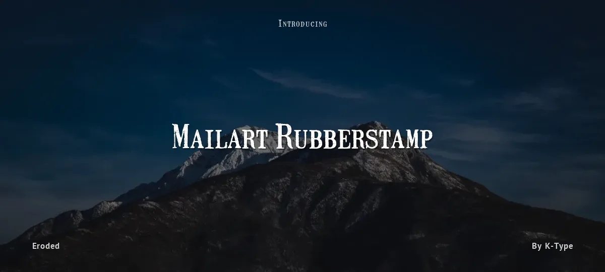 Mailart Rubberstamp font preview
