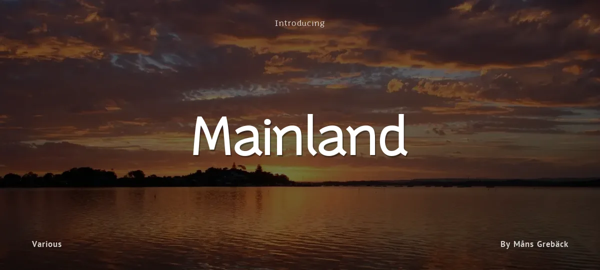 Mainland font preview
