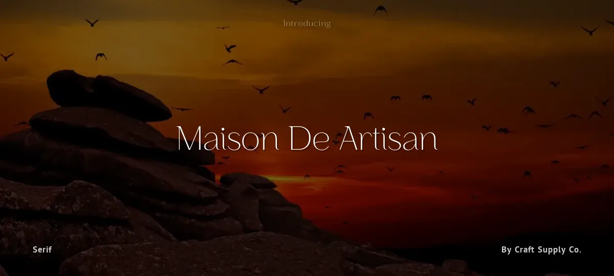 Maison De Artisan font preview