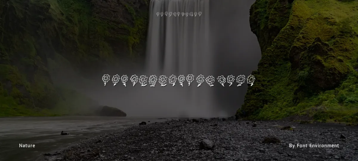 FE Majas Flowers font preview
