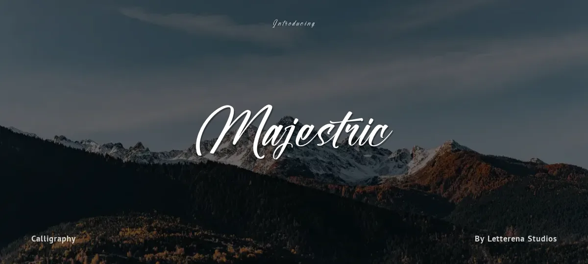 Majestric font preview