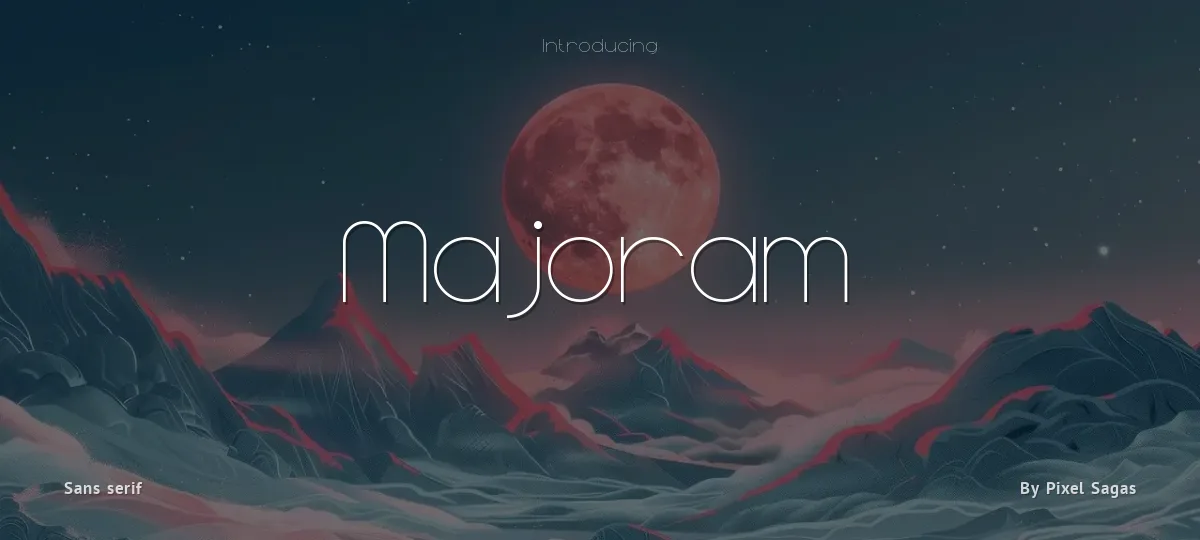 Majoram font preview