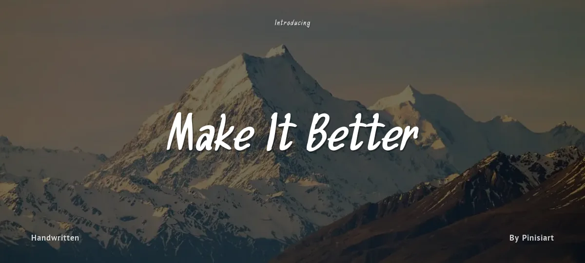 Make It Better font preview
