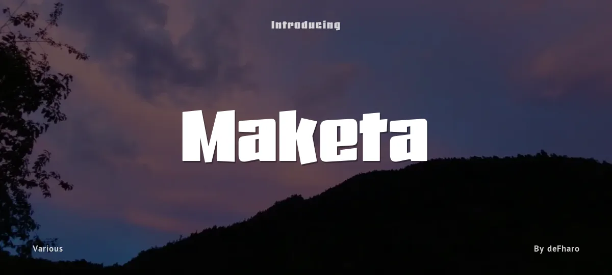 Maketa font preview