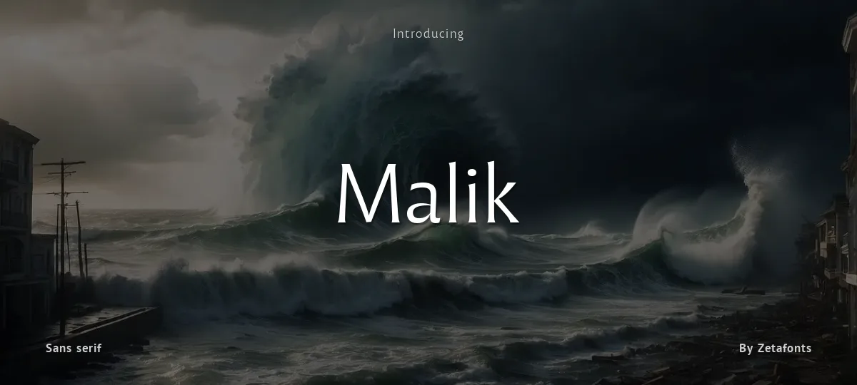 Malik font preview