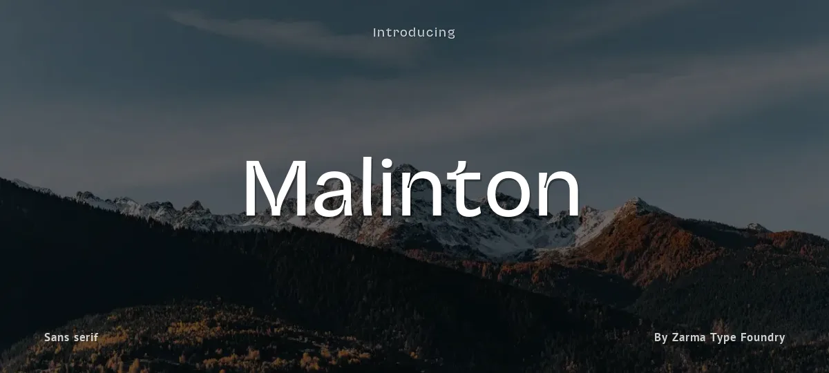 Malinton font preview