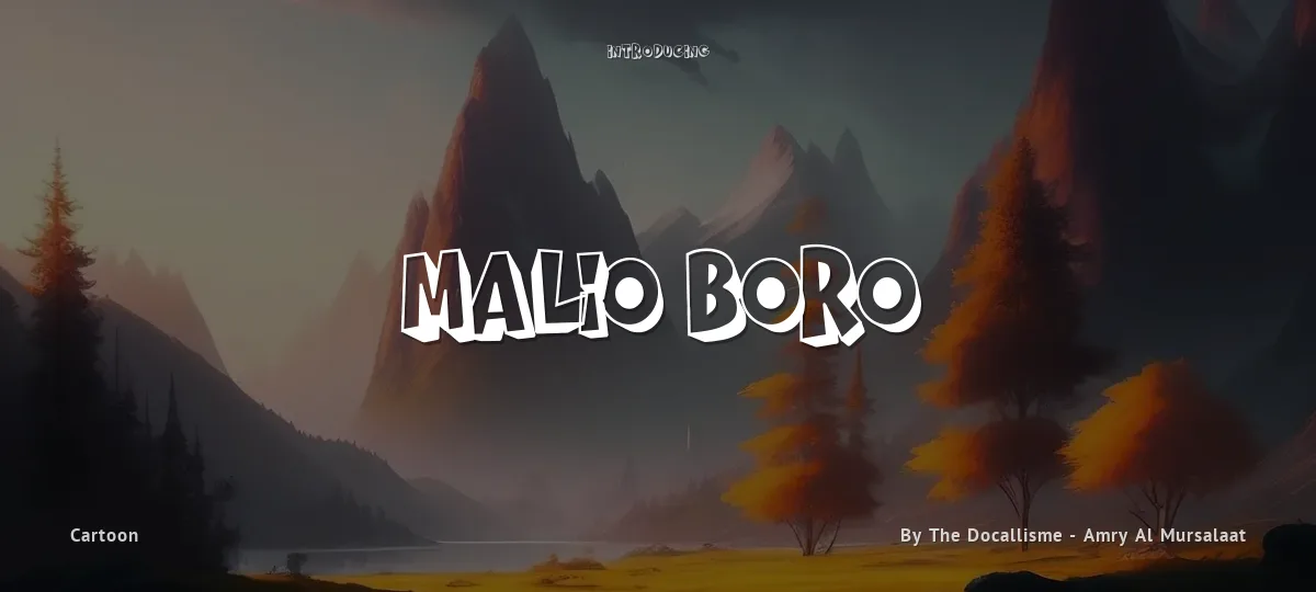 Malio Boro font preview