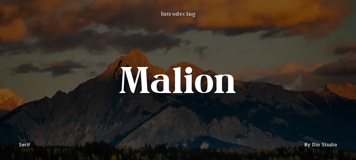 Malion font preview