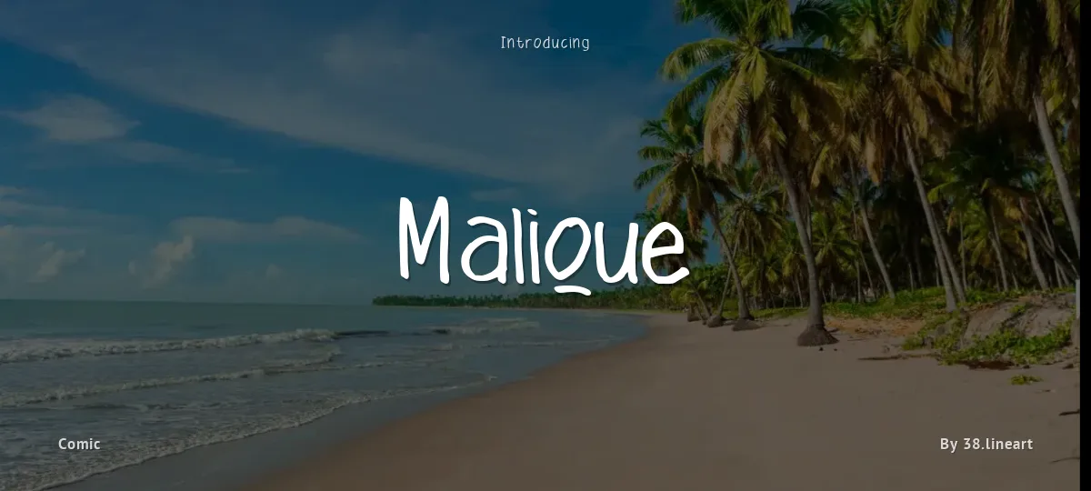 Malique font preview