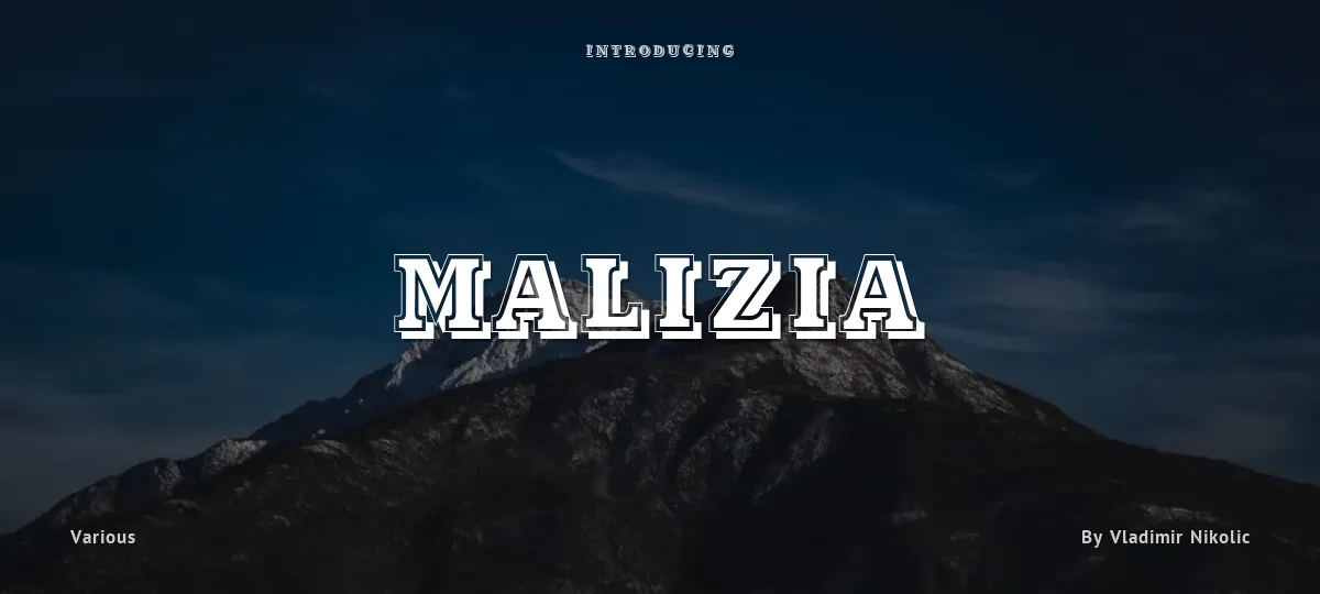 Malizia font preview