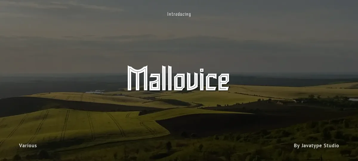 Mallovice font preview