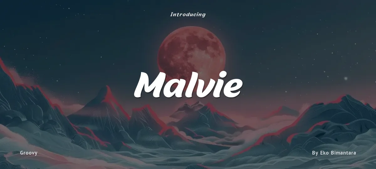 Malvie font preview