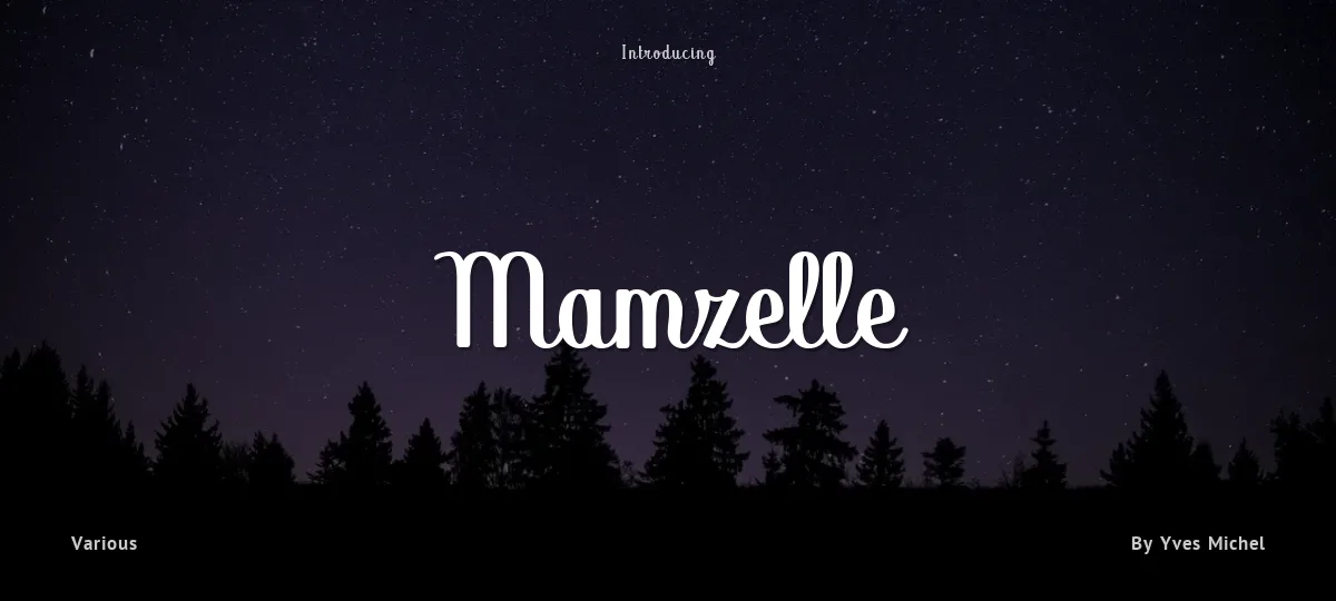 Mamzelle font preview