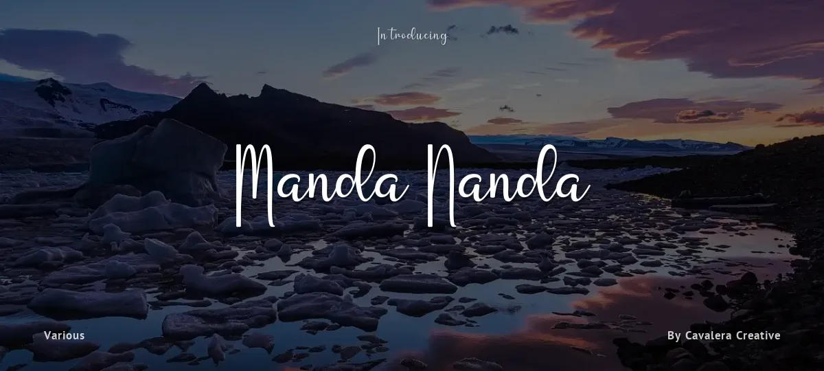 Manda Nanda font preview