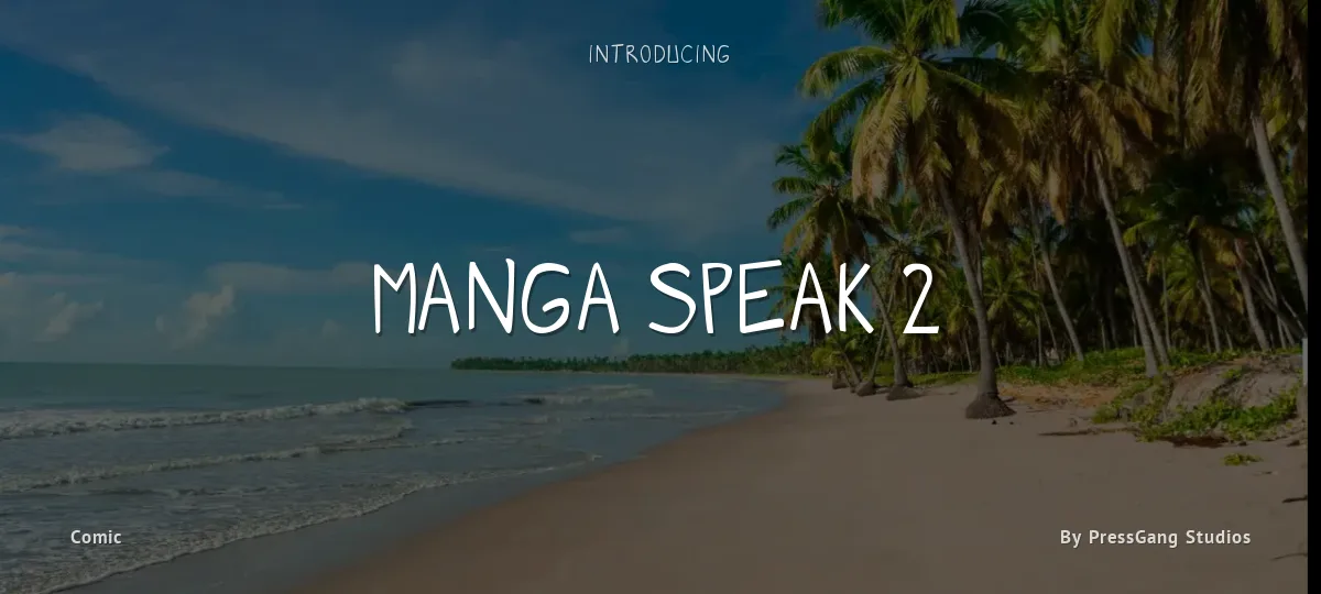 Manga Speak 2 font preview
