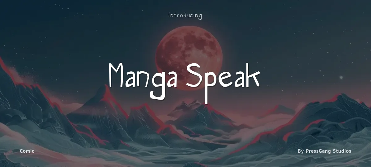 Manga Speak font preview