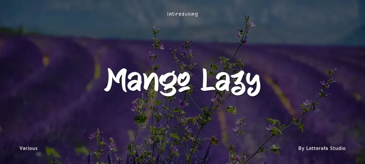 Mango Lazy font preview