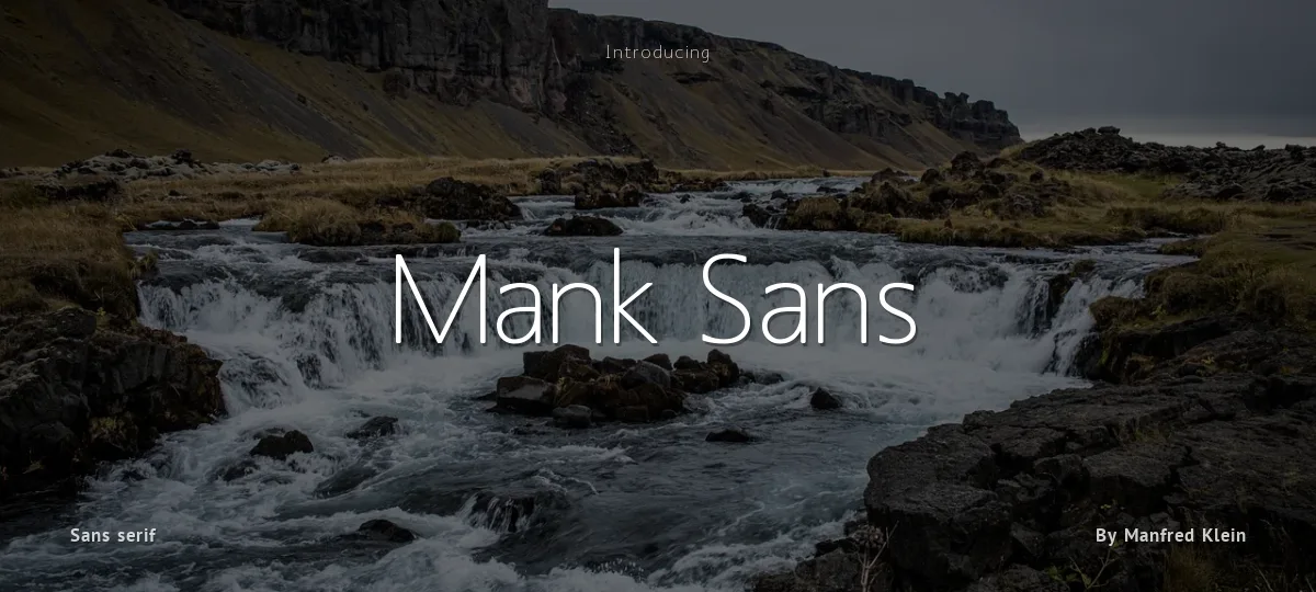 Mank Sans font preview