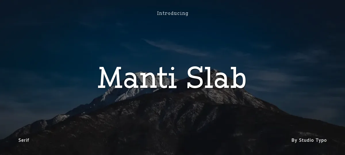 Manti Slab font preview