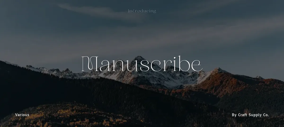 Manuscribe font preview