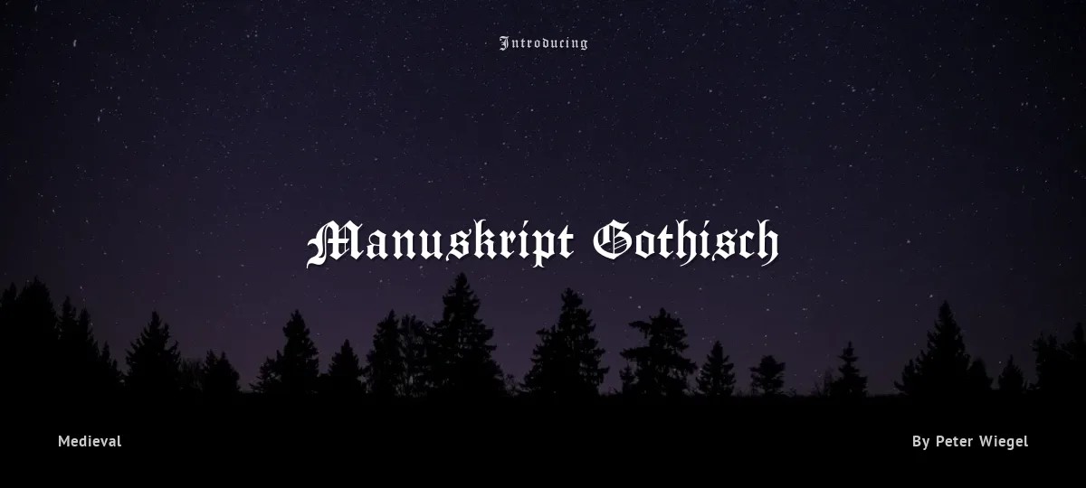 Manuskript Gothisch font preview