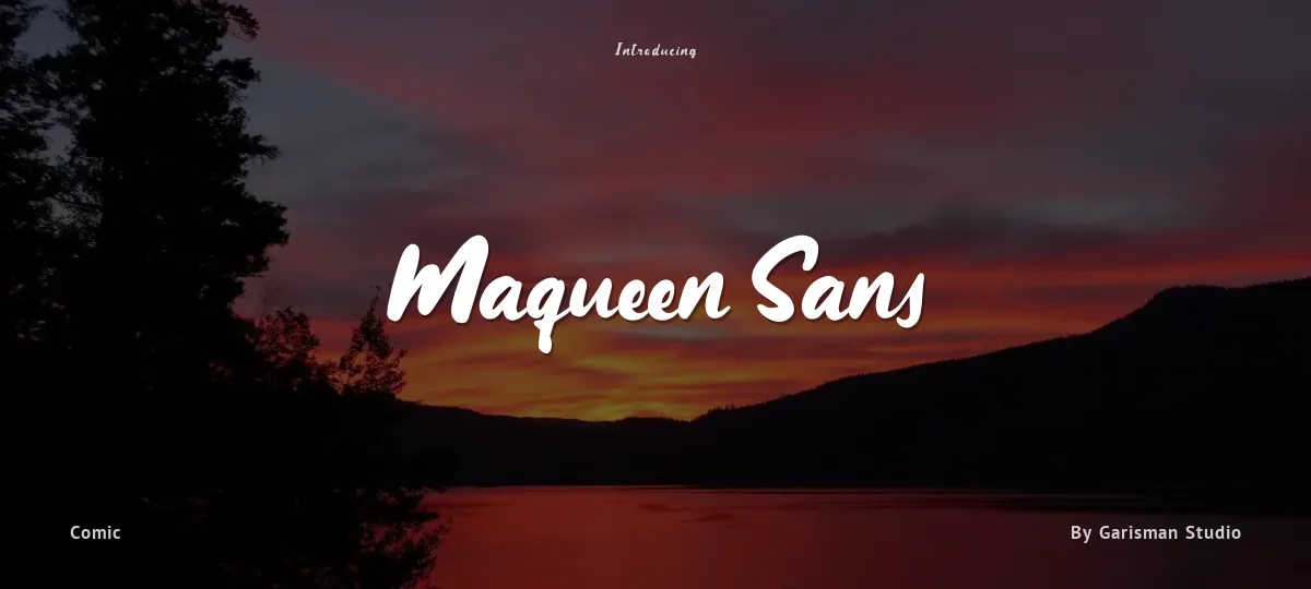 Maqueen Sans font preview