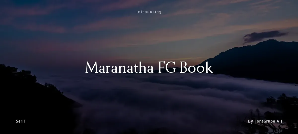 Maranatha FG Book font preview
