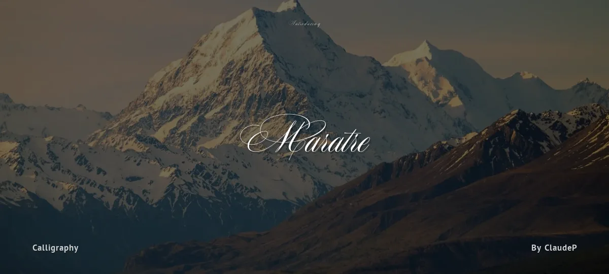 Maratre font preview