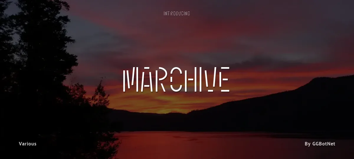 Marchive font preview