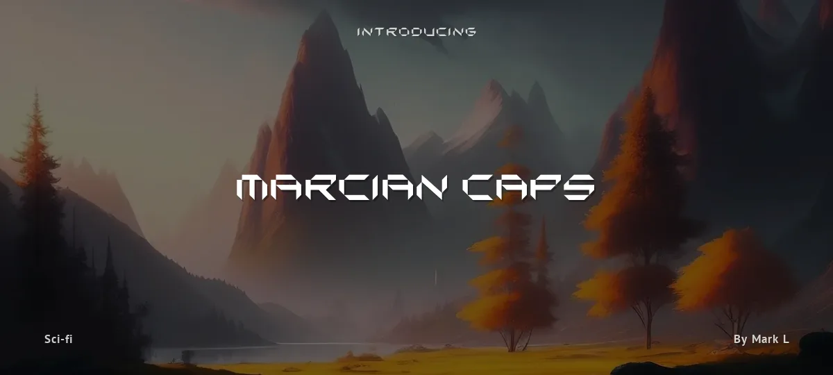Marcian Caps font preview