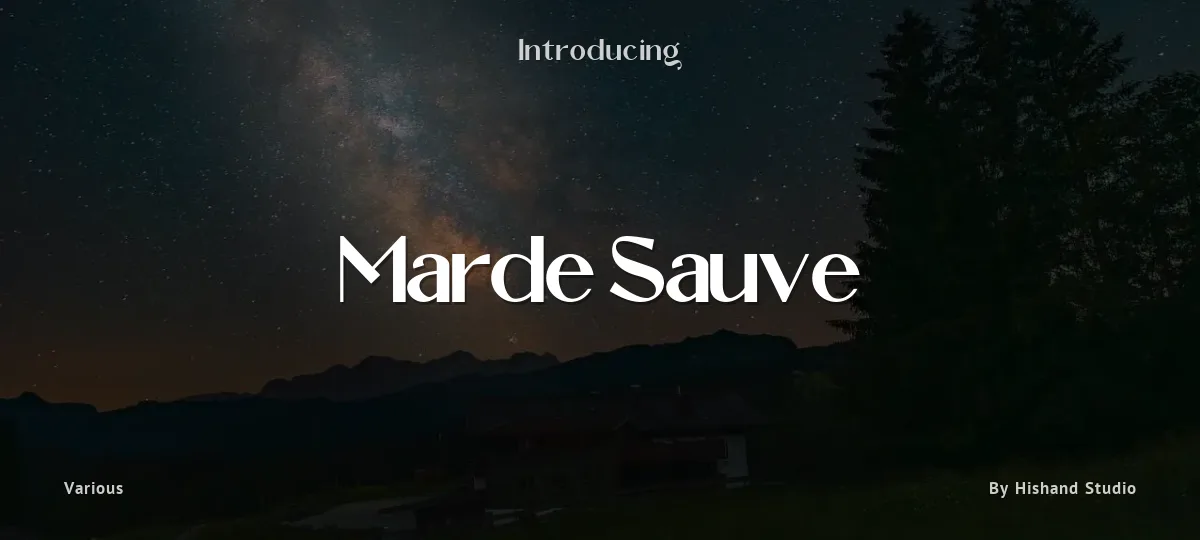 Marde Sauve font preview