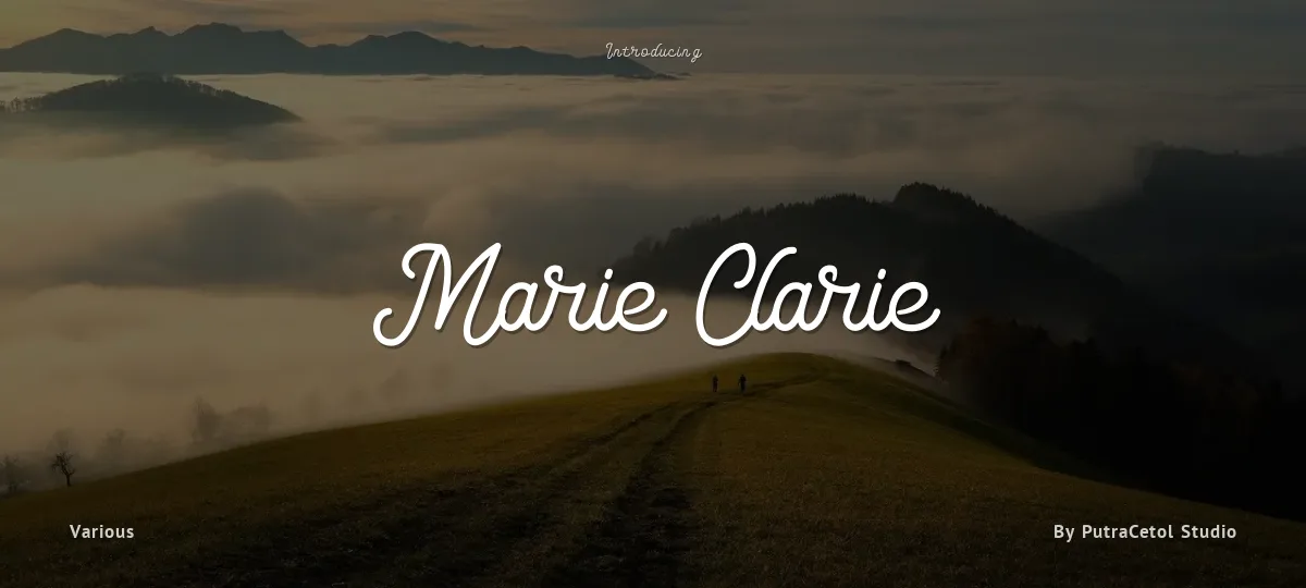 Marie Clarie font preview