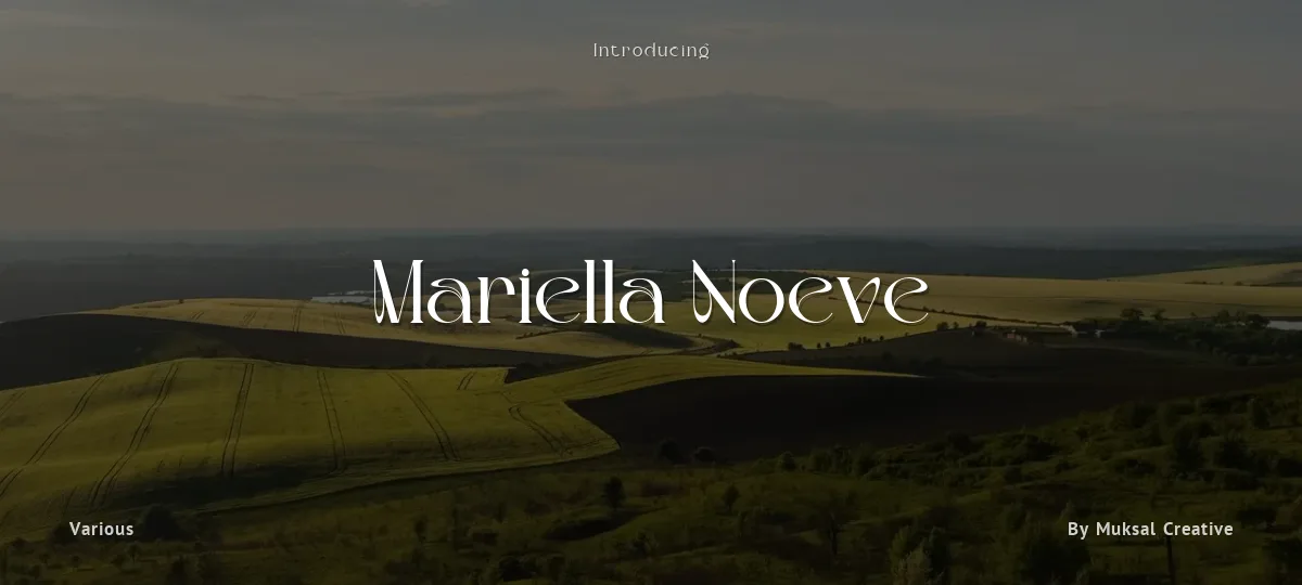Mariella Noeve font preview