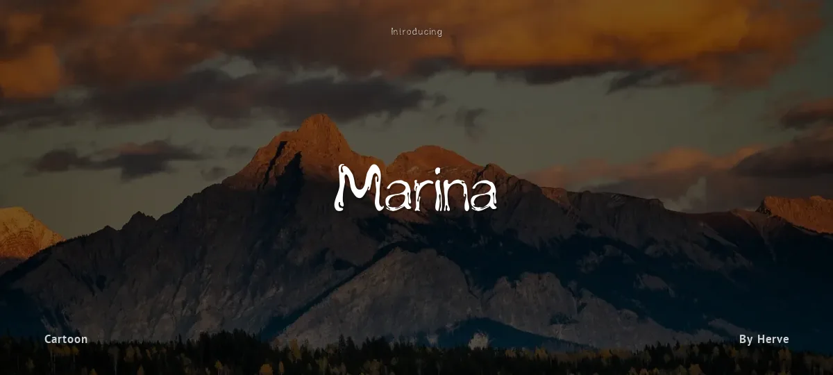 Marina font preview