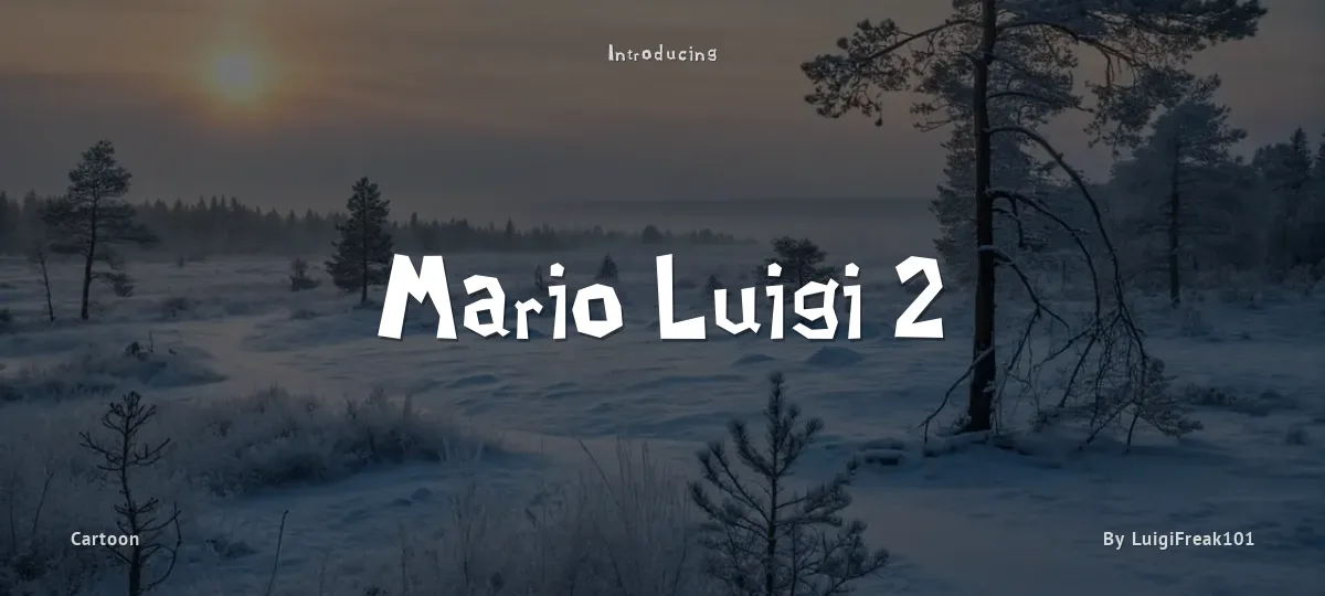 Mario Luigi 2 font preview