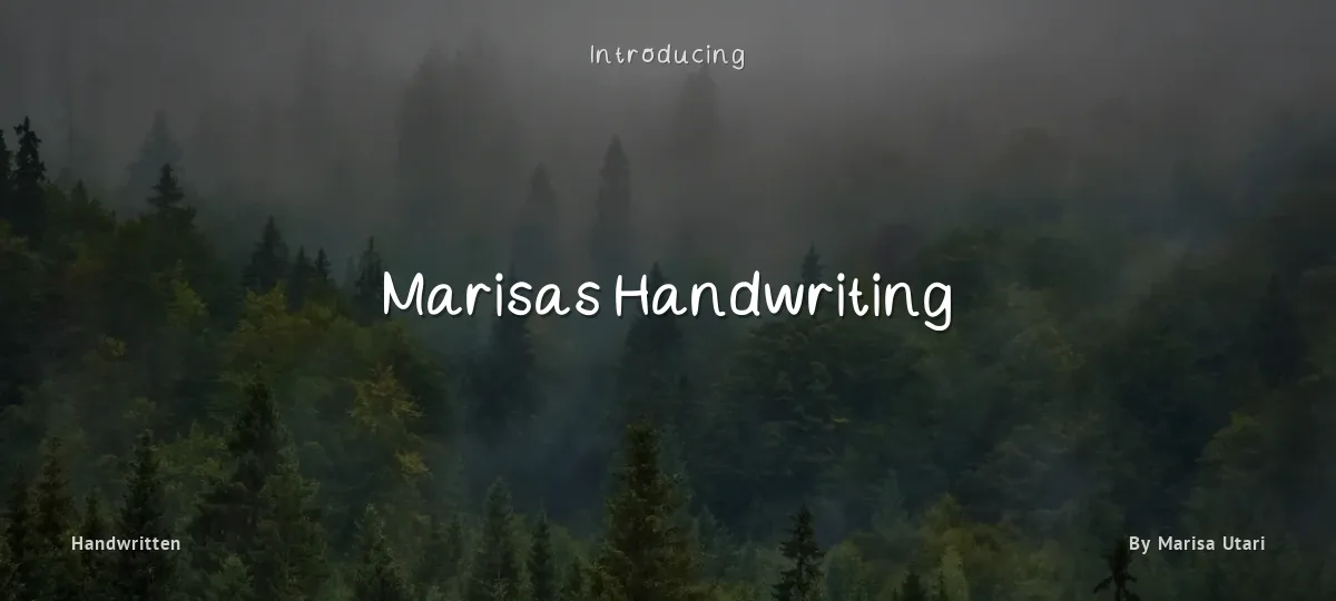 Marisas Handwriting font preview