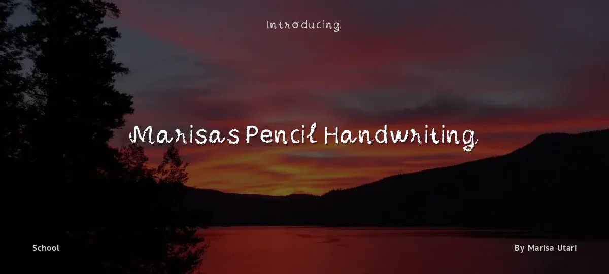 Marisas Pencil Handwriting font preview