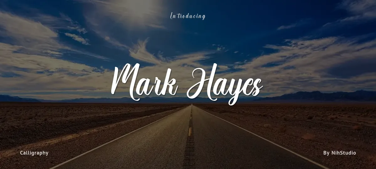 Mark Hayes font preview
