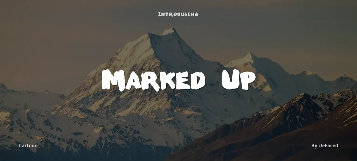 Marked Up font preview