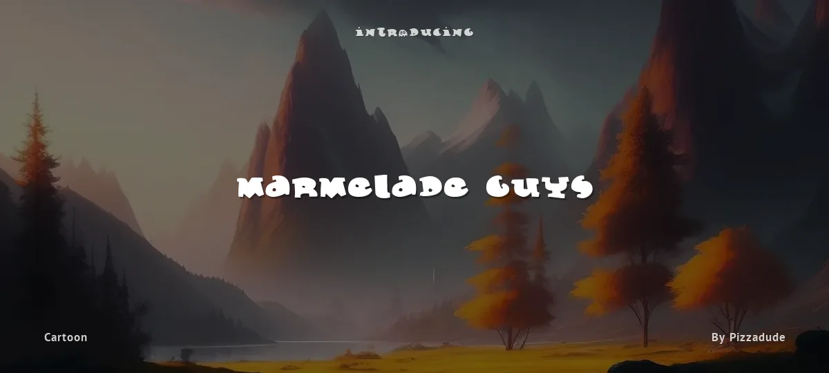 Marmelade Guys font preview