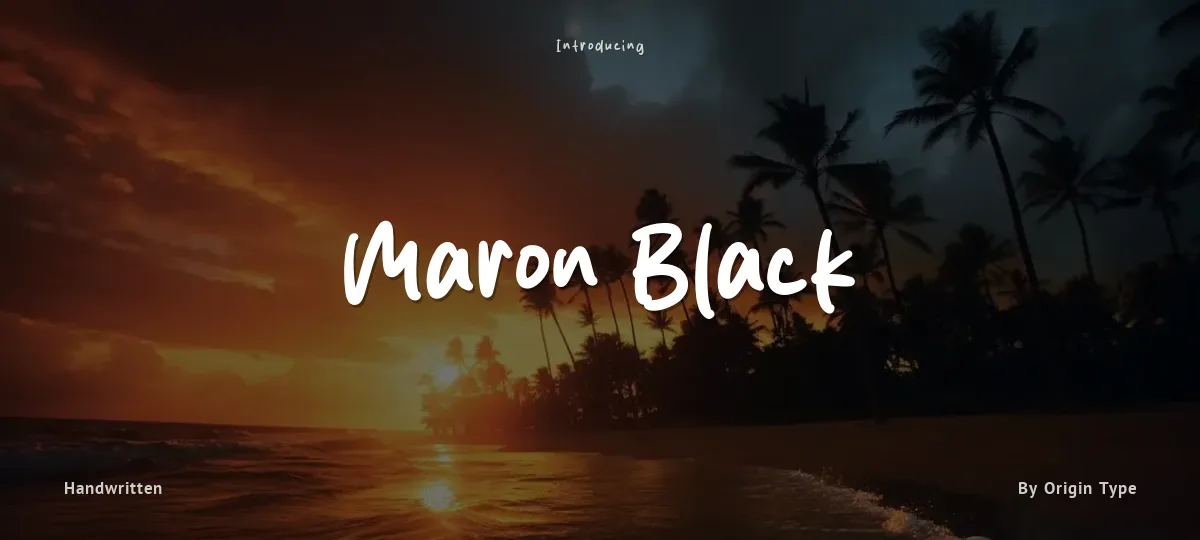 Maron Black font preview