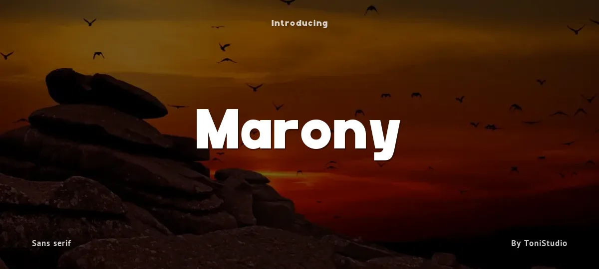 Marony font preview