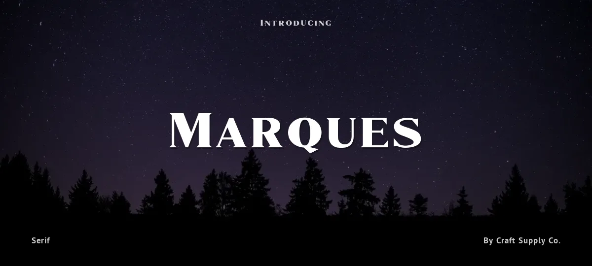 Marques font preview